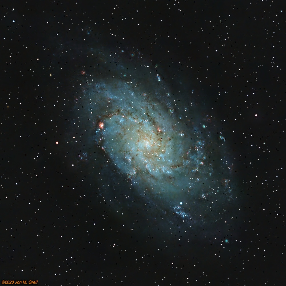 The Triangulum Galaxy is a spiral galaxy 2.73 million light-years from Earth in the constellation Triangulum, and at 61,100 light-years across is the third-largest member of the Local Group of galaxies, after the Andromeda Galaxy and the Milky Way. #Astrophotography