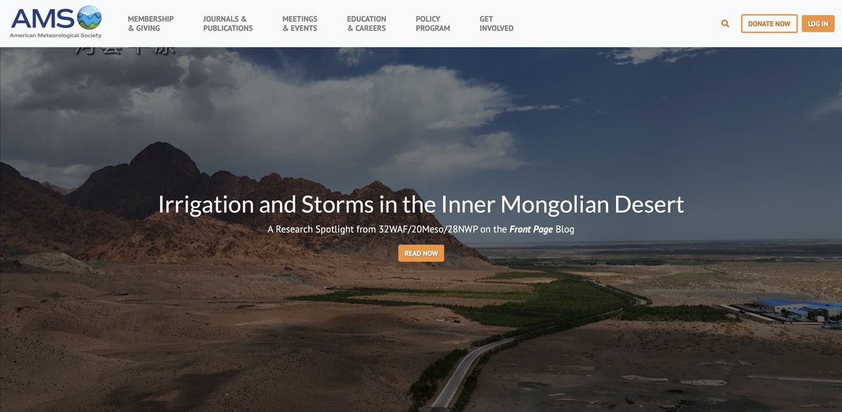 YijingLiu7's tweet photo. AMS front page is reporting our scientific observation experiment of PBL convergence line and intiation of storms! I'm storm photographer and documentary director of this research,our film will released not long after！@MikeOlbinski @PecosHank https://t.co/2txzE9SNkP