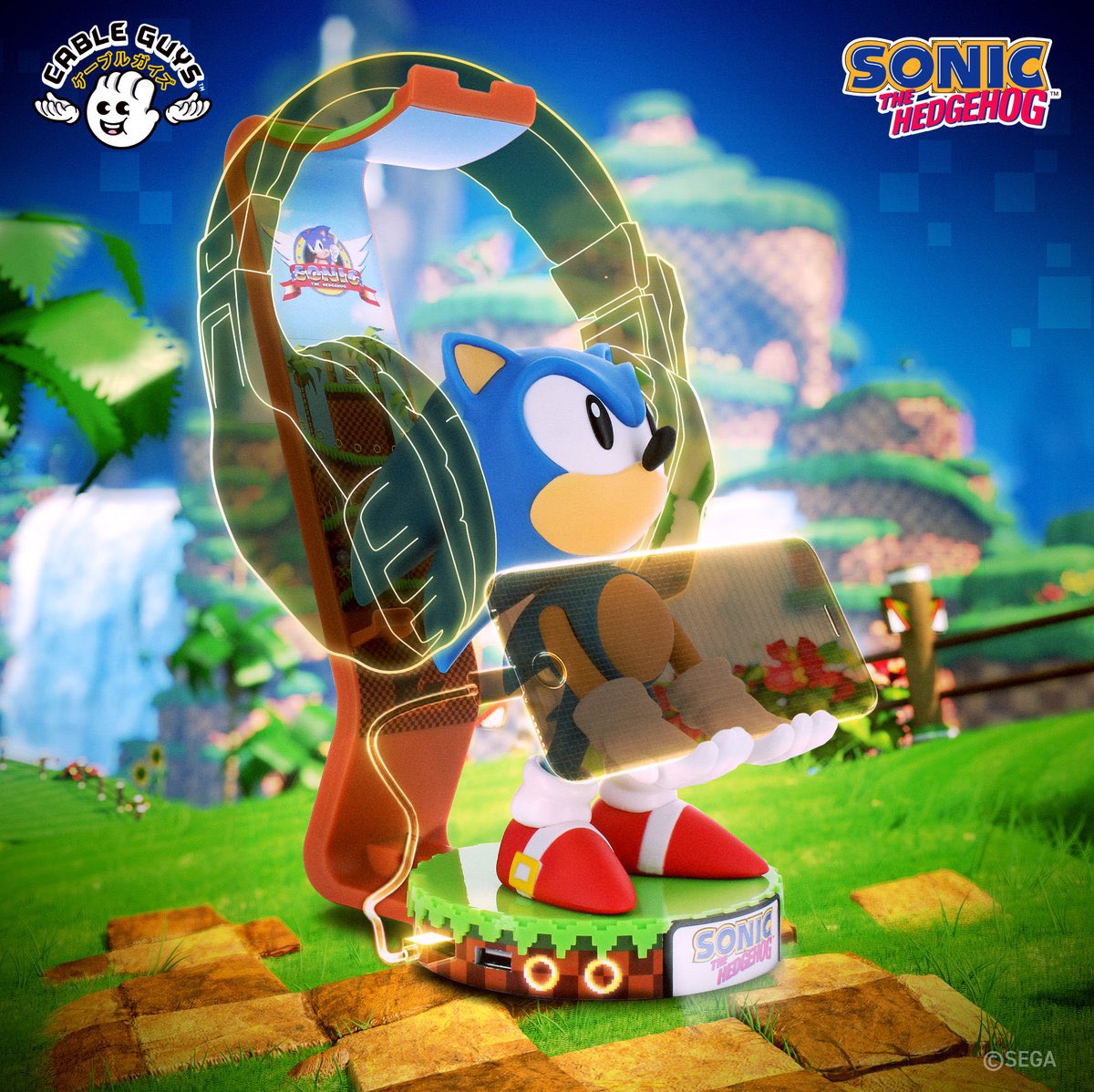 Sonic Merch News on X: EXG will be releasing a Deluxe Sonic Cable Guy! A  controller stand with an illuminated headphone stand, and 3 USB ports for  charging. It'll retail for $63.25