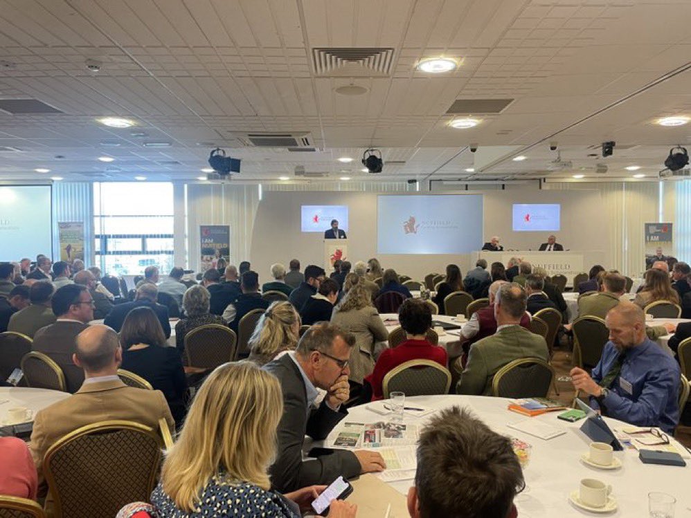 As a proud <a href="/NuffieldFarming/">Nuffield Farming</a> Scholar, I literally cannot think of a better way to spend my first <a href="/DefraGovUK/">Defra UK</a> Ministerial visit. 

Brill to attend #NuffCon23 today.

Huge 👏 to all who presented. 

Conference was buzzing with fresh ideas, energy &amp; forward thinking recommendations.
