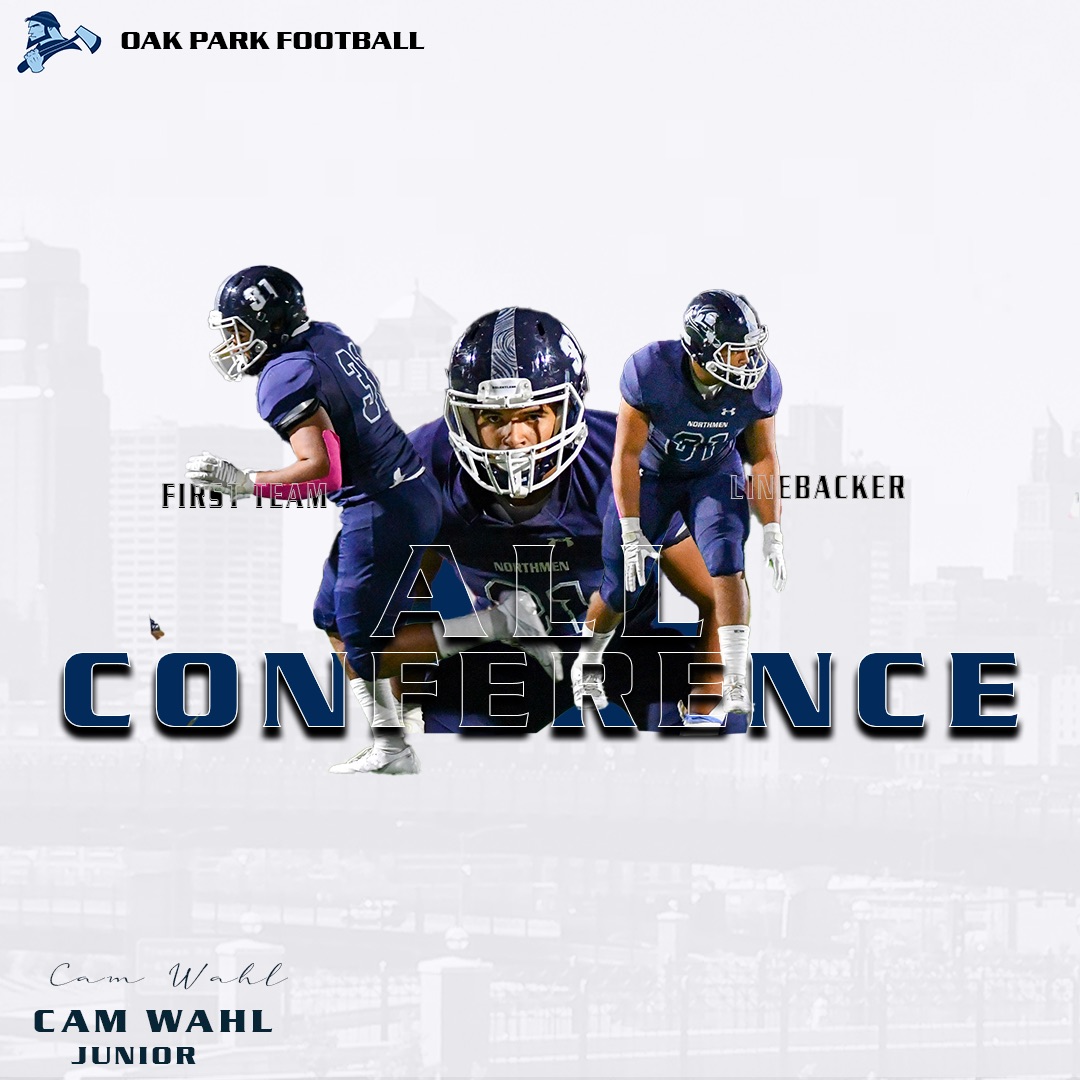 Congratulations ‘25 Camarion Wahl (@camarion_wahl) for earning 1st Team Defense - LB for the GKCS-Red Conference #ForTheFamily Quiet Worker / High IQ #31 5’11” 215lbs LB hudl.com/profile/142900… @Northmen_OPHS @Northmen_CVAL @NorthmenNews @OP_Endzoneclub @N2SportsOakPark