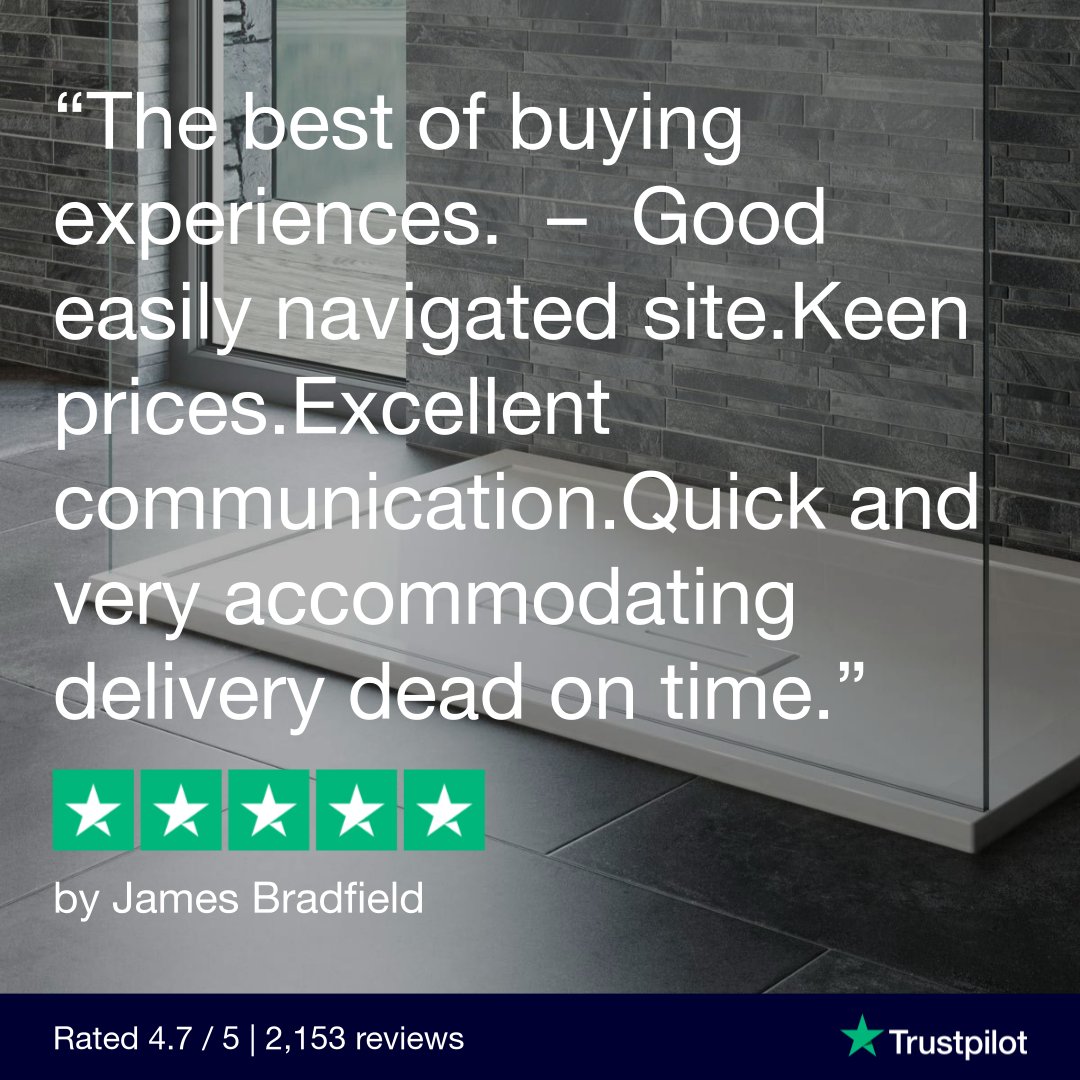 Reviews like this make our day! If you’ve purchased from us please do leave a review. Search Bathroom Supastore on Trustpilot to find us. #ReviewUs #FeedbackWelcome #HappyCustomers #CustomerFeedback #PositiveFeedback #OnlineFeedback #GratefulForReviews #ThankfulCustomers #5Stars