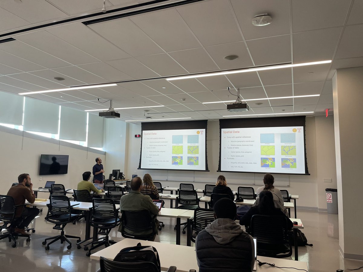 TempleGUS's tweet photo. Wrapping up GIS Day with our workshop “Introduction to Web Map Creation with QGIS and Open-Source Libraries” led by Felipe Valdéz, GIS Specialist @TempleLibraries #GISDay2023 #gisday https://t.co/qY4165n2YE