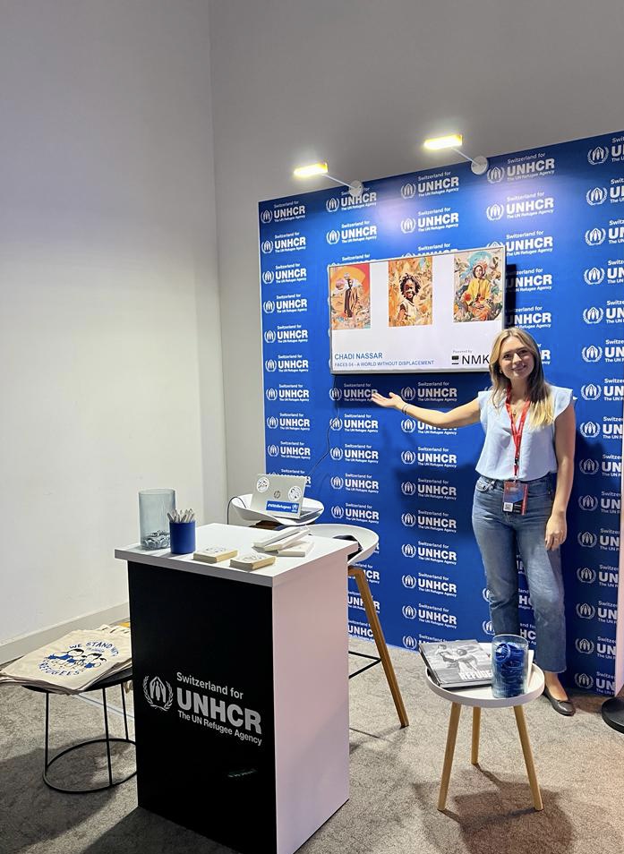 UNHCR_CH_Innov's tweet photo. 🧵2/5 Our booth, despite not being the biggest, was a full house throughout the summit!

One of the members of our team @RuxUNFT was seen connecting with the community, giving away amazing goodies and exploring new potential collaborations.🙌 https://t.co/p6S90T7QhI