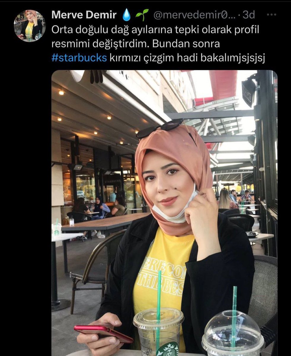 trhaber_com's tweet photo. DEVA Partili Merve Demir, katledilen Filistinlilerle alay etti:  

"Bundan sonra Starbucks kırmızı çizgim hadi bakalım" https://t.co/PntH7Jh6wK