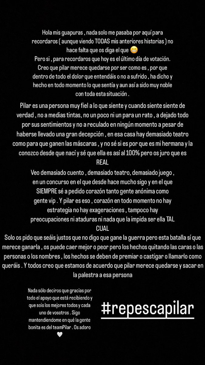 llori_carla's tweet photo. Vamos el último empujón !!! Gracias gracias gracias ❤️ https://t.co/K9AU65ag9M