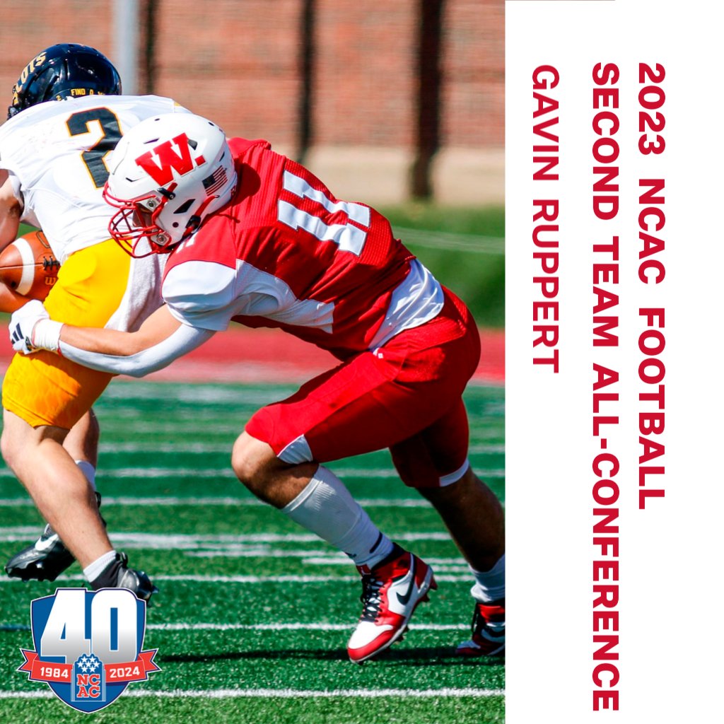 wabashathletics's tweet photo. Second Team selections -

Cameron Ford - OL
Jake Pasch - OLB
Gavin Ruppert - ILB
Steven Thomas - DL
Brody Rucker - K https://t.co/XHkwVN9233