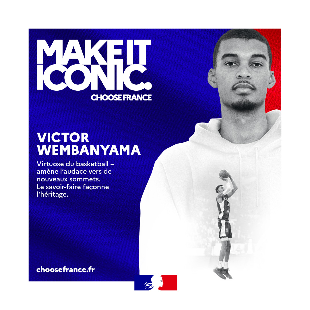 Victor Wembanyama est sacré rookie de l'année. 🏀 Il est le premier Français à recevoir ce titre ! 🏆 #MakeItIconic. Choose France 🇫🇷