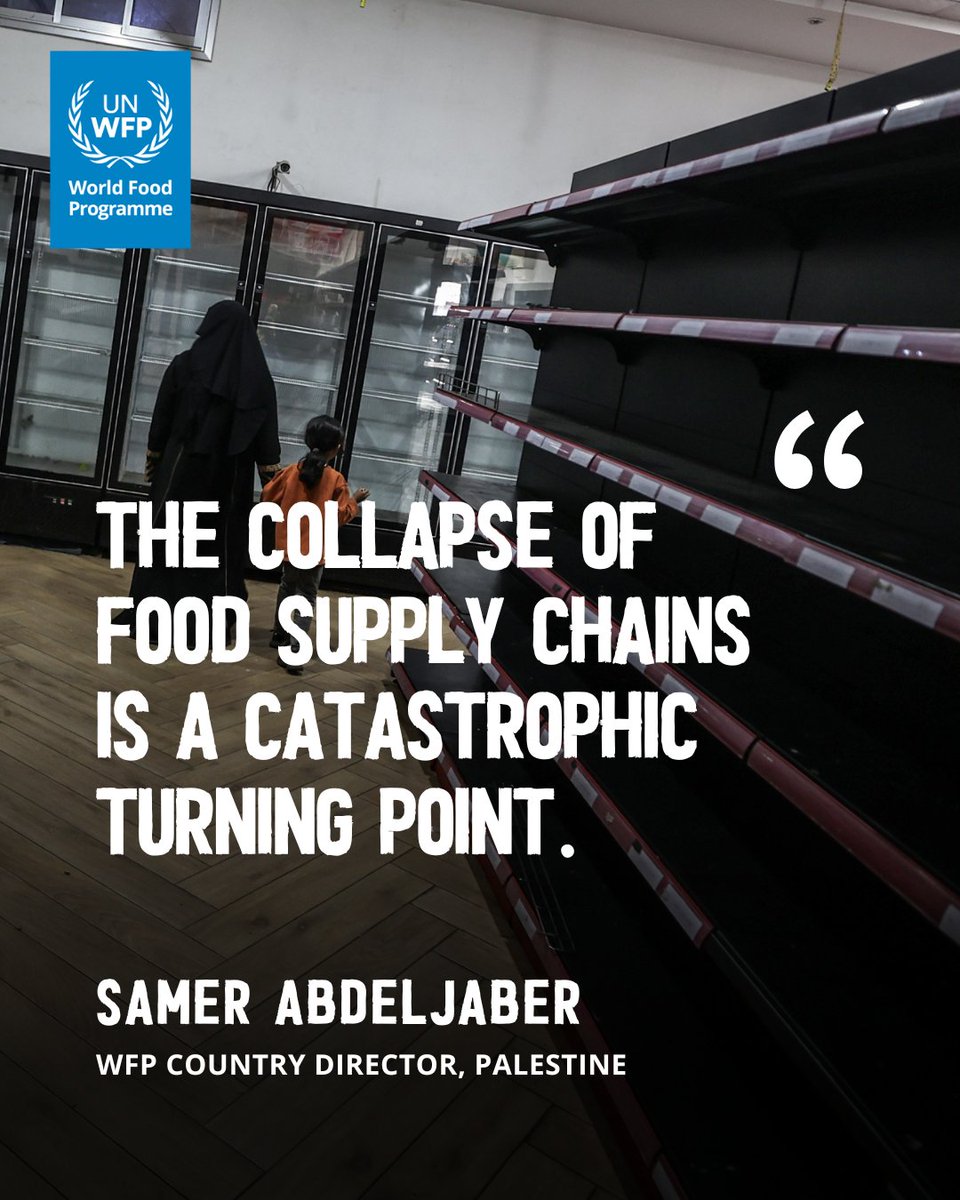 The #Gaza Strip now faces a massive food gap and widespread hunger. 

Nearly the entire population is in desperate need of food assistance. bit.ly/3sEAk3u