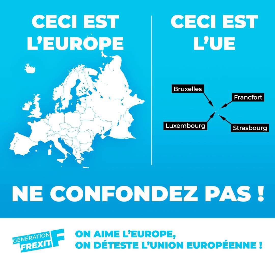 @EmmanuelMacron Confusion dans l’esprit du PR 🇫🇷 Macron. Europe ≠ UE 🇪🇺 generationfrexit.fr