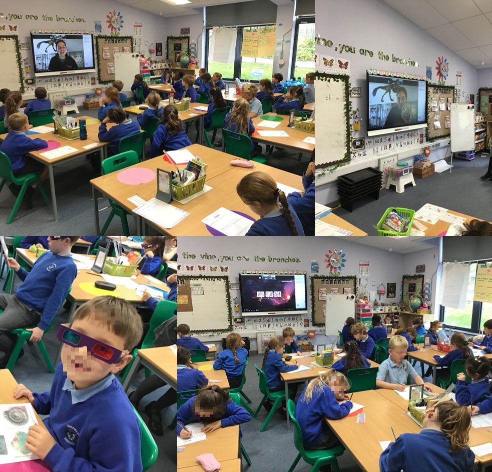 Year 3 had a fun session with Dr Amy from UCL to explore fossils. Children looked at what is a fossil, how it's formed and at the end children acted as a palaeontologist and also get to wear 3d glasses!