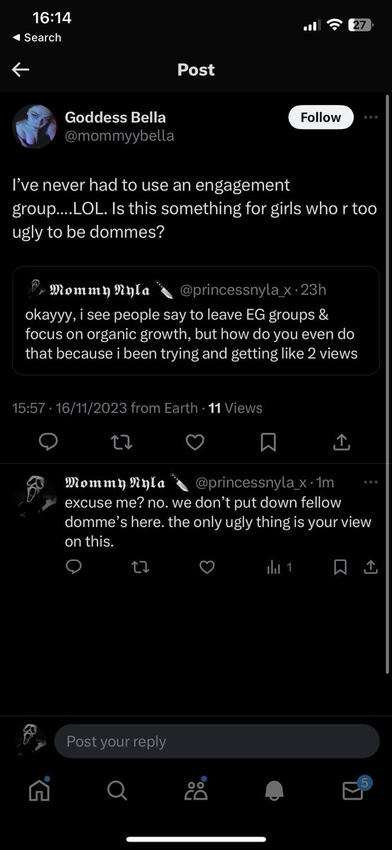 princessnyla_x's tweet photo. let’s not have this attitude when it comes to how people use their accounts. 3 month old acc with 60 odd followers putting down other dommes 🙃

PS - don’t use my tweets to be a cunt because ya know i’ll clap back twice as hard xoxo https://t.co/VI8TSFPKeN
