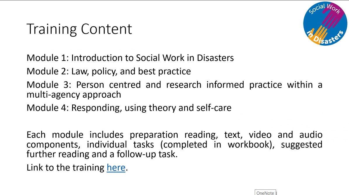 BASW_UK's tweet photo. We also hear from @JoeEHanley who gives a helpful overview of the Social Work in Disasters online training modules available for social workers & students UK-wide โฌ๏ธ
#SWID23
https://t.co/dJR13myWcq https://t.co/ss9aSRYirg