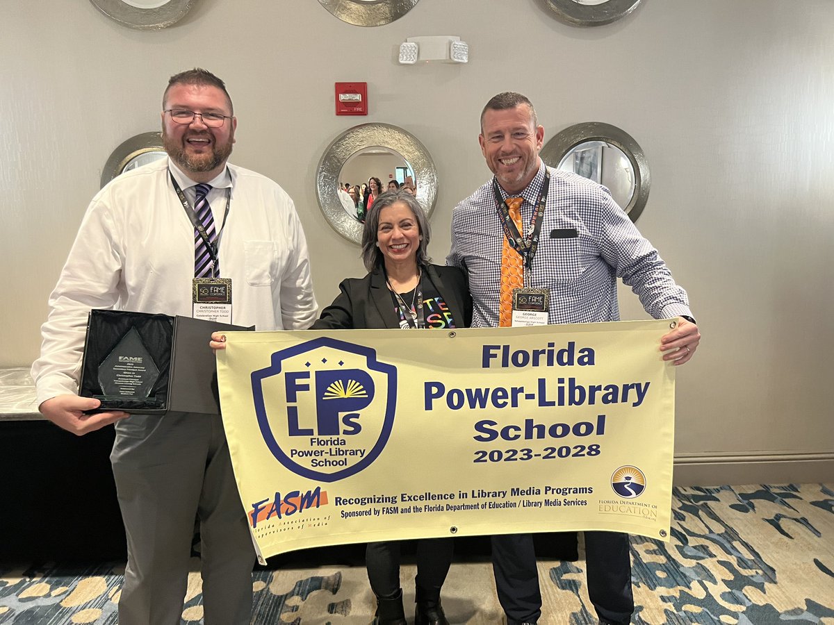 Congratulations to @tkhstigers for becoming a great #FLPowerLibrarySchool at #Fame23 @Osceolaschools