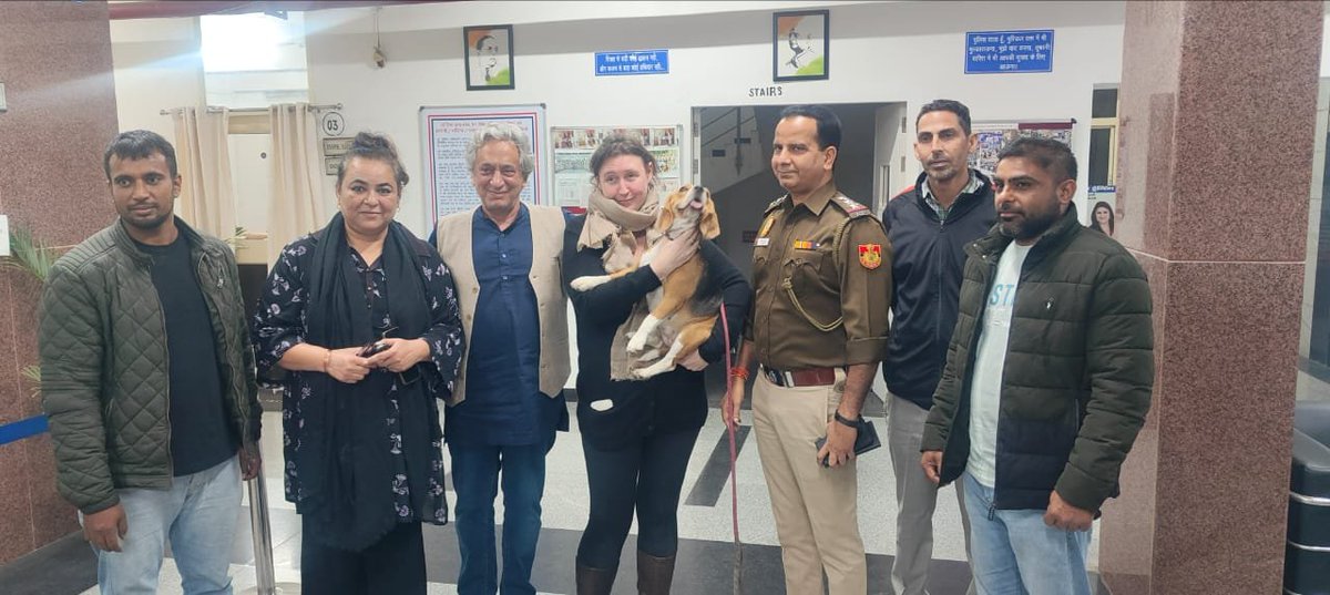 GargiRawat's tweet photo. Some amazing news! My friend's beagle Roxy was tracked down by the cops to Faridabad! It was thanks to cctv in the neighbourhood that they identified the car and the man. Car was tracked to Faridabad. https://t.co/cqjoTcRDd1