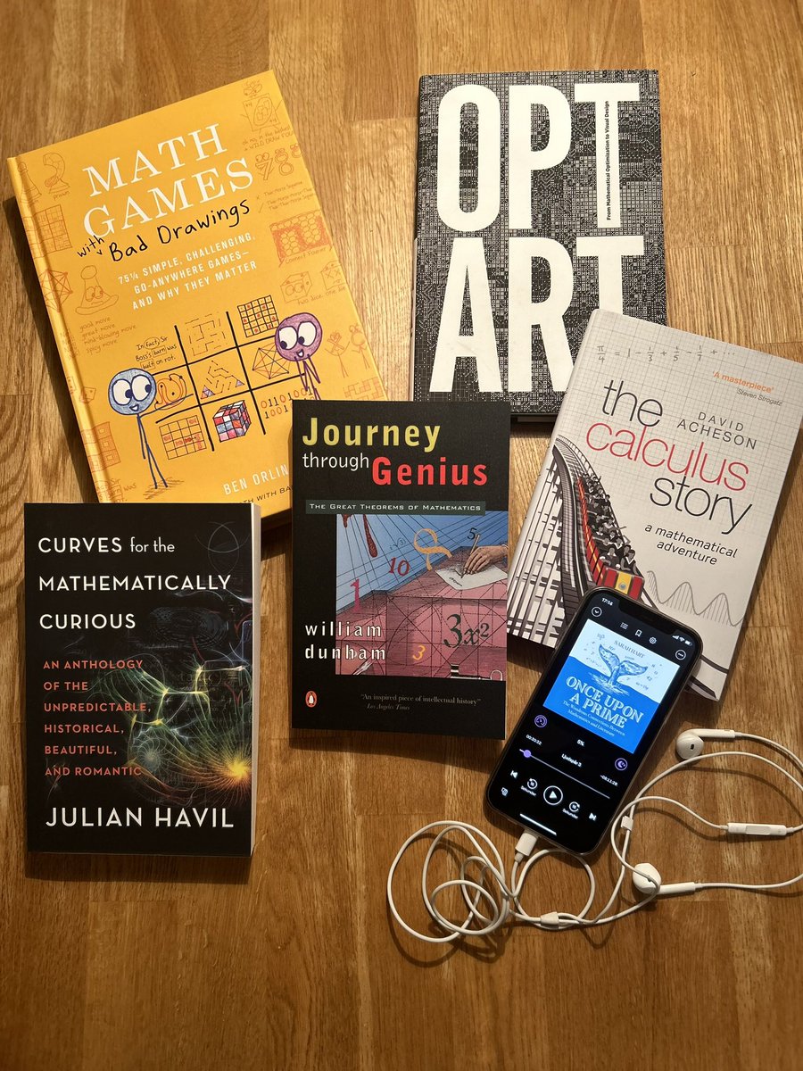Excited to receive my new batch of math reads! Including @sarahlovesmaths “Once upon a prime” as an audiobook. Which ones have you read? Where should I start? #mathreads