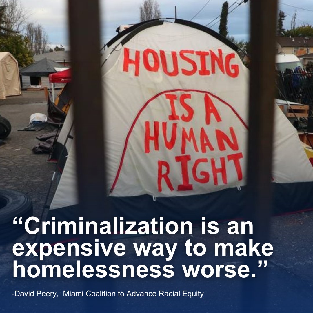 It costs three times more to enforce anti-homeless laws than to provide housing to those who do not have it. Criminalization only fills up jails with people who are more likely to be victims of violence than perpetrators.