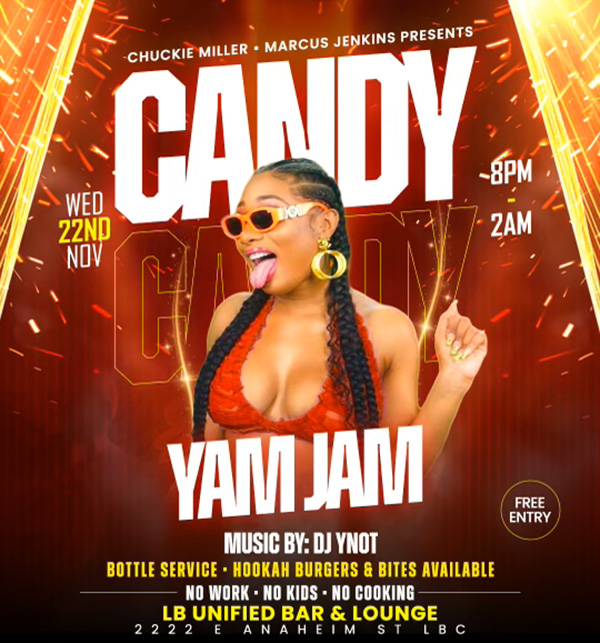 DawgCoinETH20's tweet photo. LBUnified - Candy Yam Jam, November 22nd 
https://t.co/q3jLfw4S9k

#LBUnified #CandyYamJam #vibes #LongBeach #livemusic #cocktails #party #DJ  #lounge #birthday #party #blackevents #nightlife #urbanevents #event #loopnla #bottleservice #hookah #events #celebrate @loopnla https://t.co/vuhMrhNDvm
