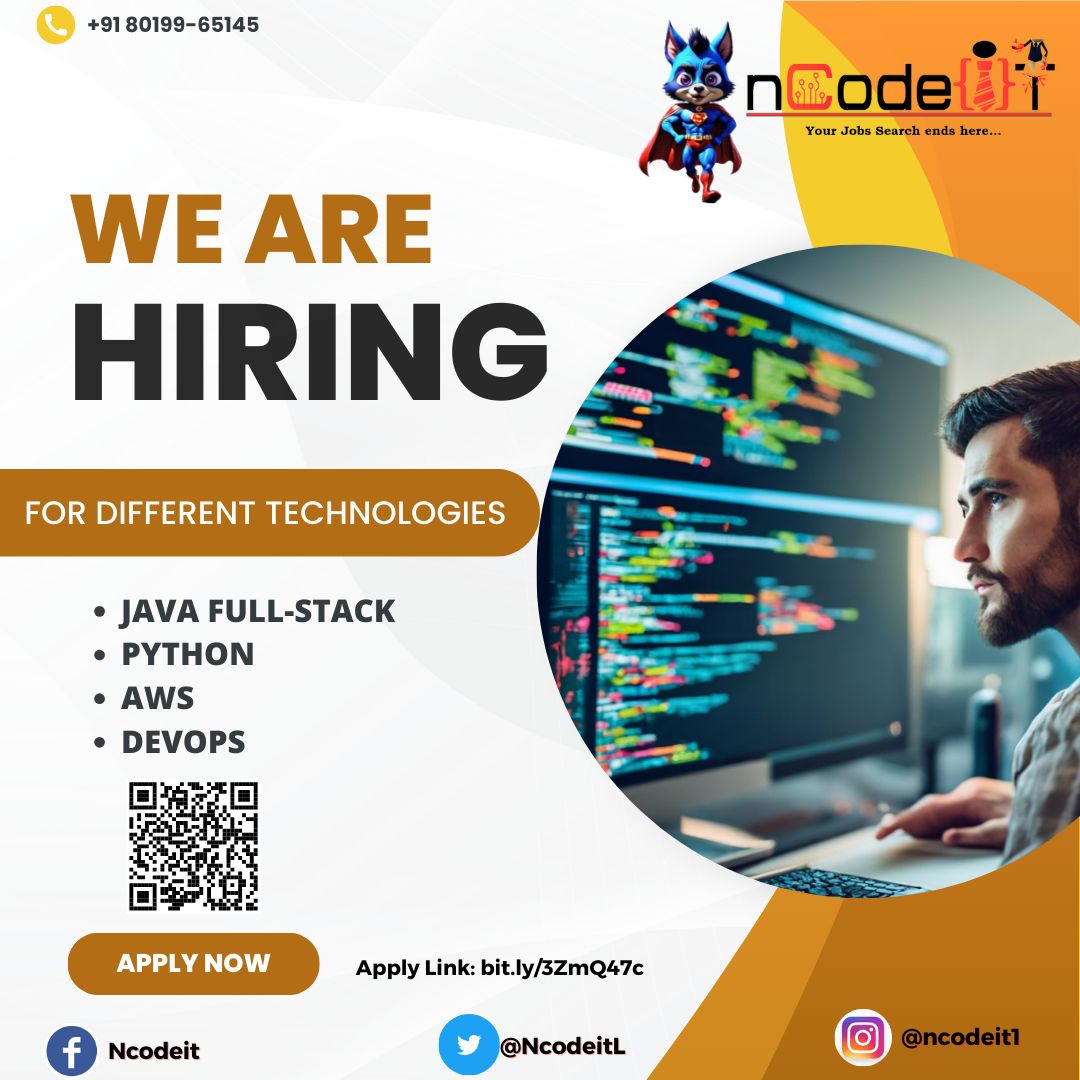 NcodeitL's tweet photo. We're hiring!

Join our Job-Oriented Program = https://t.co/XJXSs5AeiR 

For more updates, join Telegram Channel: https://t.co/G0ZkYjhYCb 
WhatsApp Group: https://t.co/69xh9neZhg 

#jobtraining #skills #itskills #itstaffing #staffing #jobs #ncodeit https://t.co/2fq2r3KZJN