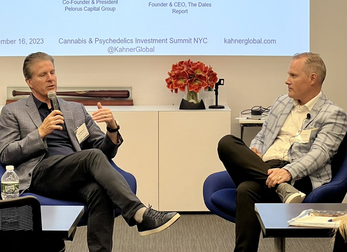 Great to hear updates and insights about the regulatory landscape, volatility and investing in the #cannabis space from Rob Sechrist of <a href="/PelorusCG/">Pelorus Capital Group</a> and Shadd Dales of <a href="/TheDalesReport/">The Dales Report</a>. #cpisNYC2023