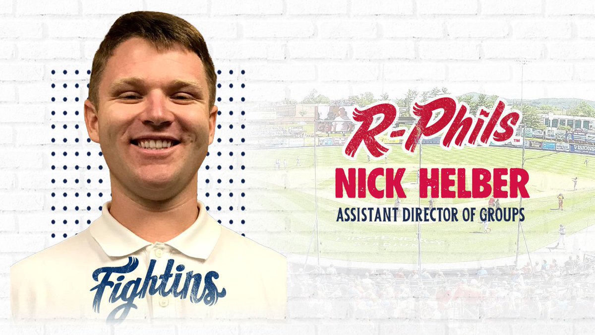 ReadingFightins's tweet image. The Fightin Phils are excited to announce that Nick Helber has been promoted to Assistant Director of Groups!

Full story: tinyurl.com/2b4y9cp2
