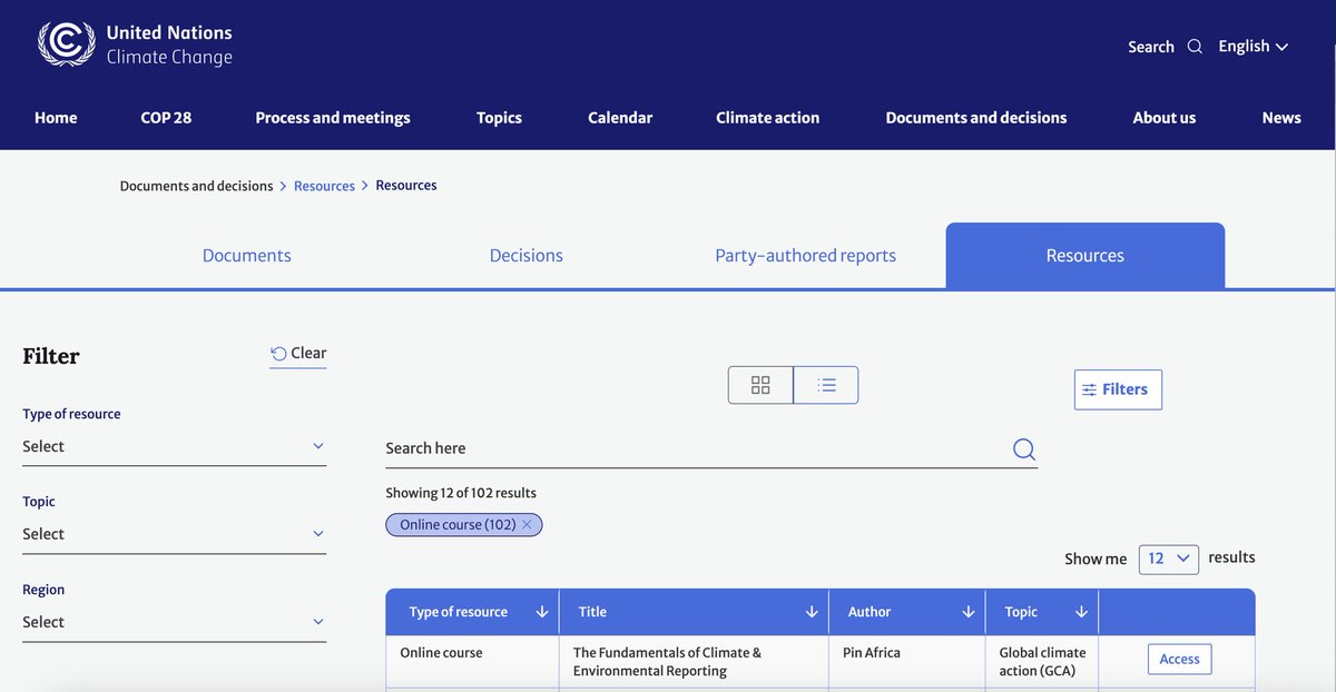As we continue making strides in our mission to reshape the climate change narrative and spur action. our e-course, 'The Fundamentals of Climate &amp; Environmental Reporting,' is now accessible via the <a href="/UNFCCC/">UN Climate Change</a> Capacity-building Portal. ➡ unfccc.int/resources?f%5B…