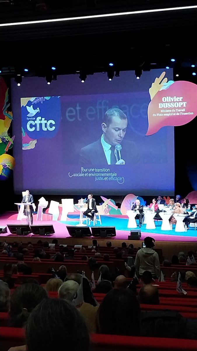 CFTCEngie's tweet photo. Intervention du ministre du travail @olivierdussopt au 54e congrès de la @SyndicatCFTC https://t.co/JmHyva42PP