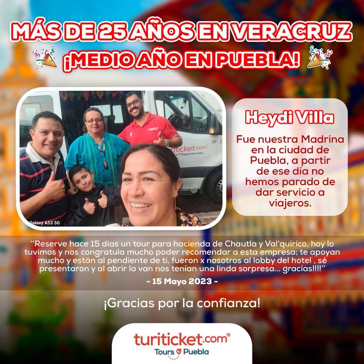 YoAmoVeracruz's tweet photo. ¡Hoy celebramos un día especial! 📷 Hace exactamente medio año, realizamos nuestro primer servicio en Puebla.  ¡Vamos por muchos más momentos inolvidables juntos! 📷📷 #puebla #AventurasInolvidables #Relax #Turismo #ExploraMéxico #México #Recuerdos https://t.co/1QSJ7aZqRZ