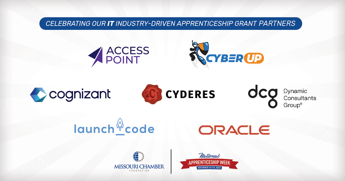 We have received funding from @Missourichamber for incentive funding to expand in Minnesota. This week, join us as we celebrate the great work taking place in the IT sector by other organizations. Learn more on our website! accecspointprogram.org #NAW2023 #apprenticeshipUSA