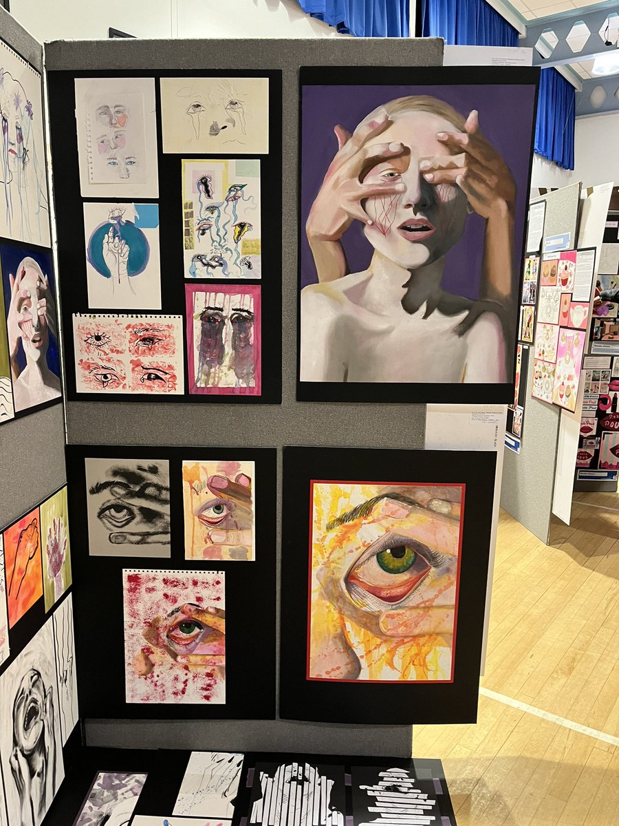 Some amazing art work on display at @HolyroodSec this evening, such talent that @MsLedADE and the @Holyrood_Art team have cultivated 👏🏽 and nurtured! Amazing 🤩
