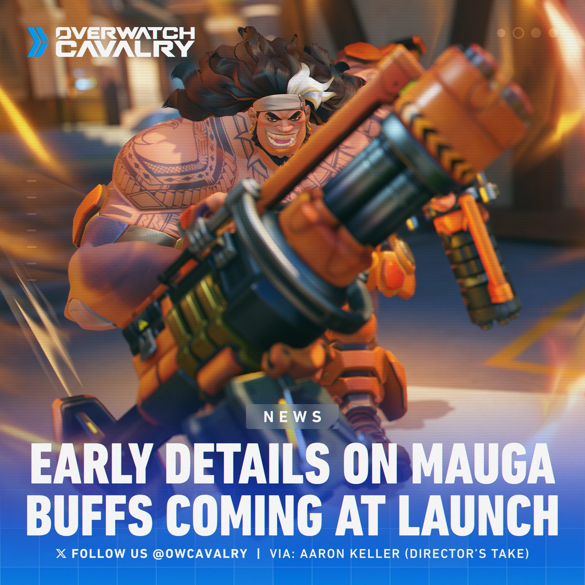 Potential Mauga buffs coming in #Overwatch2 💪🏾

→ Redcued head hitbox size.
→ 150 Armor replacing 150 health.
→ Increased damage reduction on Overrun.
→ Increased lifesteal on Cardiac Overdrive.
→ Different spreads and fire rates.
→ Damage, ammo and falloff number changes.