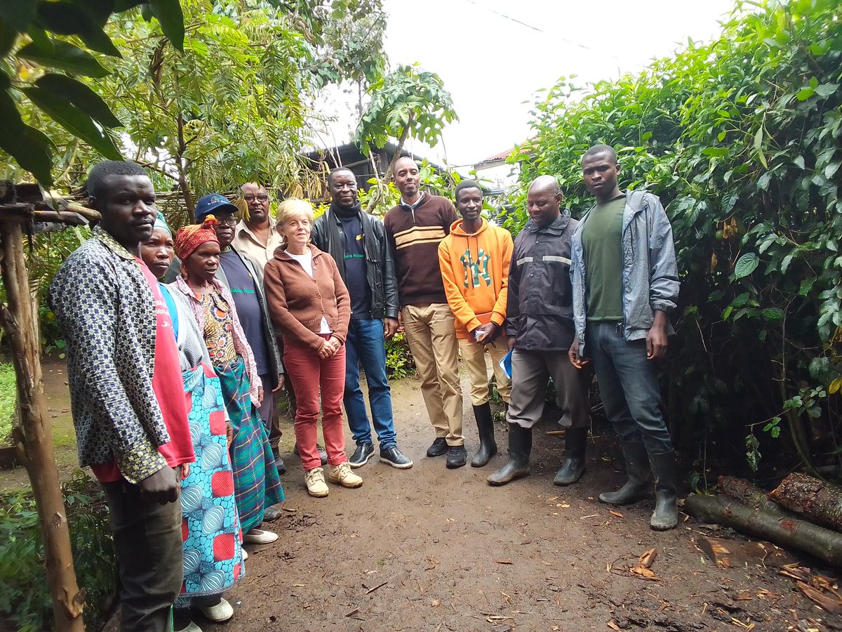 Today, it was a great pleasure to welcome at our #Vermicomposting site in #Gataraga sector @MusanzeDistrict, Madam Delphine from #DGD in #Belgium and staff of #ACORDRwanda. We discussed about the process of vermicomposting and its role in #agroecological system🌱🌱🌱