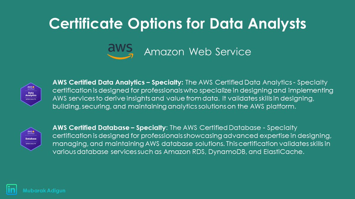Femi_OfMainland's tweet image. If you’re looking to get certifications in Data Analytics, consider the following: