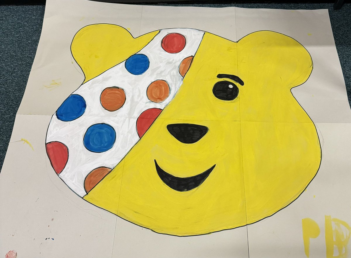 Puddly Bear is looking forward to being covered in coppers tomorrow. #childreninneed23
