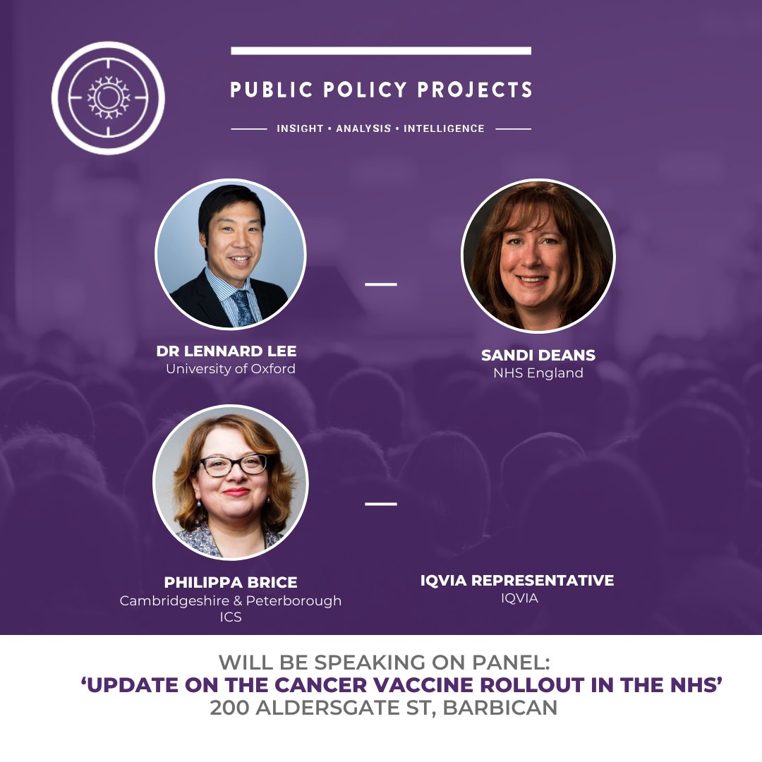 🔬🌟Panel Announcement! 'Update on the cancer vaccine rollout in the NHS'

Join us at the Cancer Care Conference for a pivotal discussion on the latest breakthrough in cancer treatment:
<a href="/drlennardlee/">Dr Lennard Lee- FRCP, DPhil, BmBCh</a> 
<a href="/Sandi_NEQAS/">Sandi</a>
<a href="/PhilippaBrice/">Dr Philippa Brice</a> 

🎟️tinyurl.com/3zunenp8
