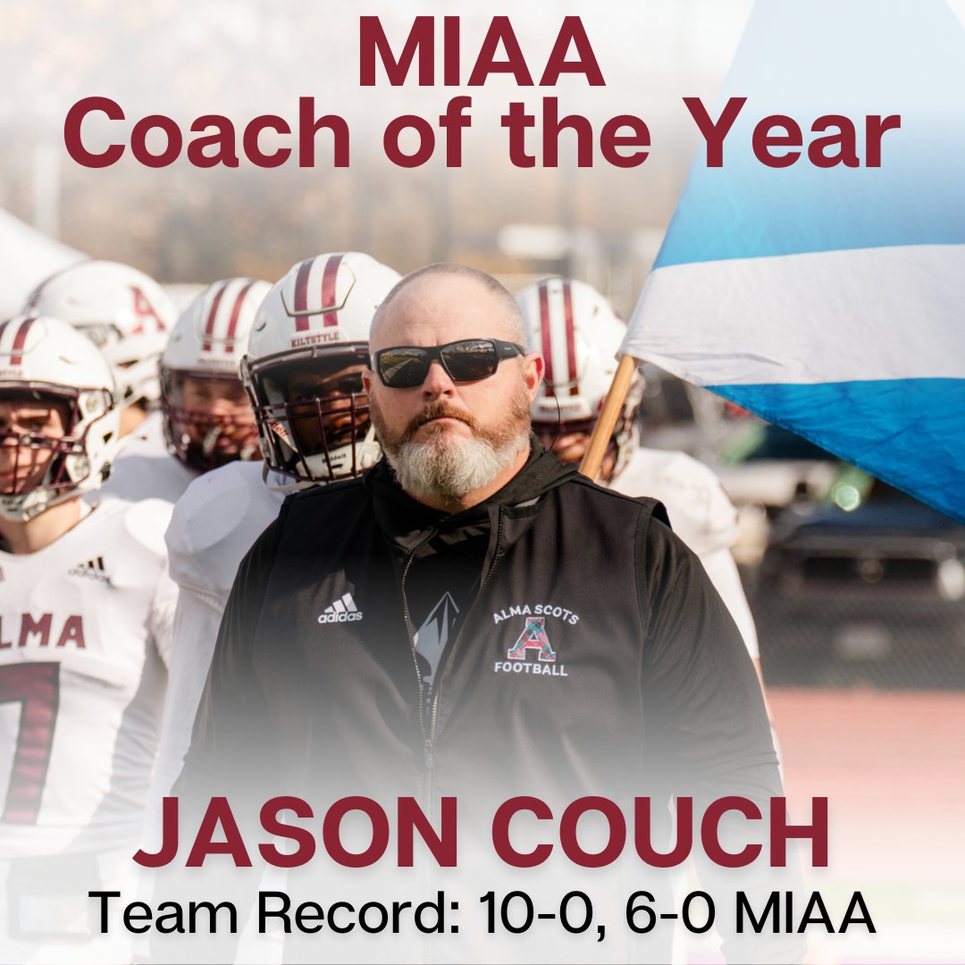 After securing a 2nd straight outright MIAA title, Jason Couch has been named the MIAA Football Coach of the Year!