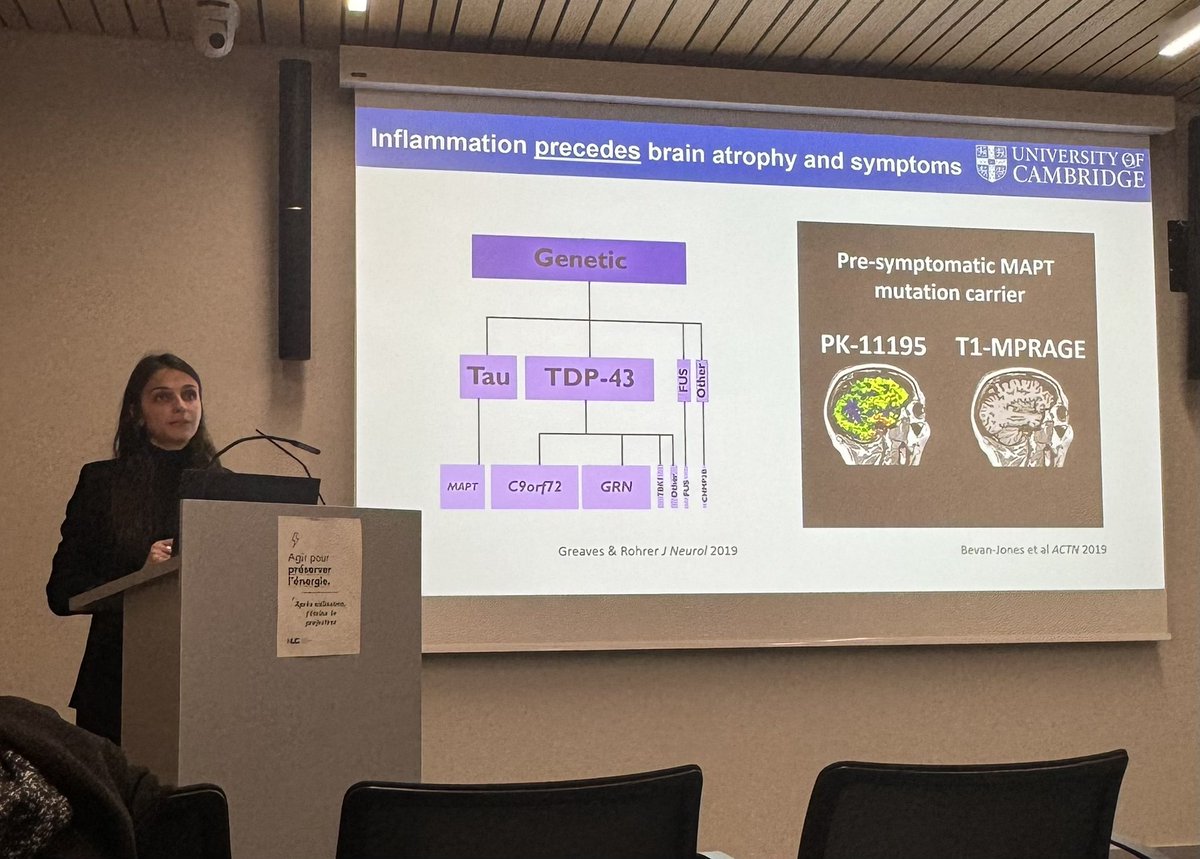lsveikata's tweet photo. Brilliant talk by @M_Malpetti on the role of inflammation in neuro degenerative disease at @hug_ge Neurology Grand Rounds 👏👏 @Cambridge_Uni @unige_en https://t.co/r68E4sVlaG