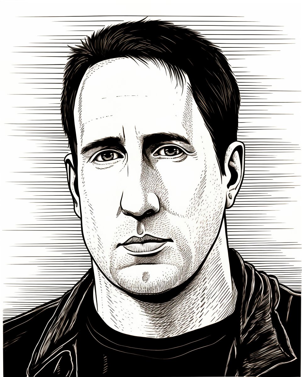 SeanMBaity1's tweet photo. Trent Reznor

Midjourney evolution

From the Heroes of Goth Adult Coloring Book   https://t.co/yEAaqn9Zt1…………   
#AI #AIArtwork #midjourney #gothic #goth #coloringbook #sistersofmercy #nin #trentreznor https://t.co/NkGOKJfUum