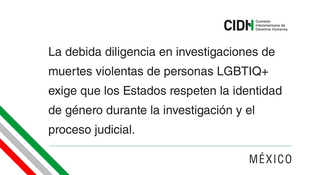 #México: #CIDH lamenta muerte de le magistrade Ociel Baena, persona no binaria defensora de #DerechosHumanos #LGBTI. Insta al Estado a investigar con debida diligencia y perspectiva de género, considerando su labor como persona defensora y operadora de justicia, y las posibles…