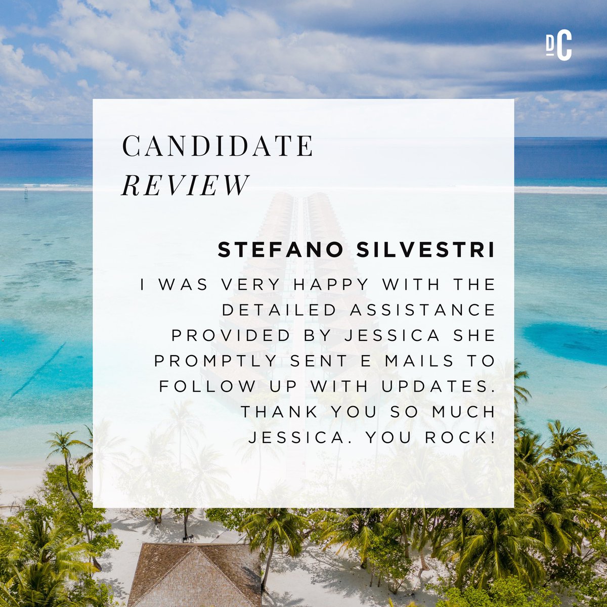 Candidate Review!

Thank you so much Stefano for leaving us such a positive review. We appreciate it.🫶🏽

Also shoutout to our recruiter, Jessica for receiving such a great review. 🌟

#review #candidatereview #recruitmentagency #recruiter #recruiting #allstars