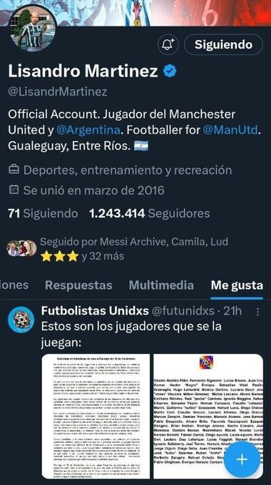 porqueTTarg's tweet photo. “Lisandro Martínez”

Porque el jugador de la Selección Argentina brindó su apoyo a la candidatura de Sergio Massa. https://t.co/dSJMsM5oVd