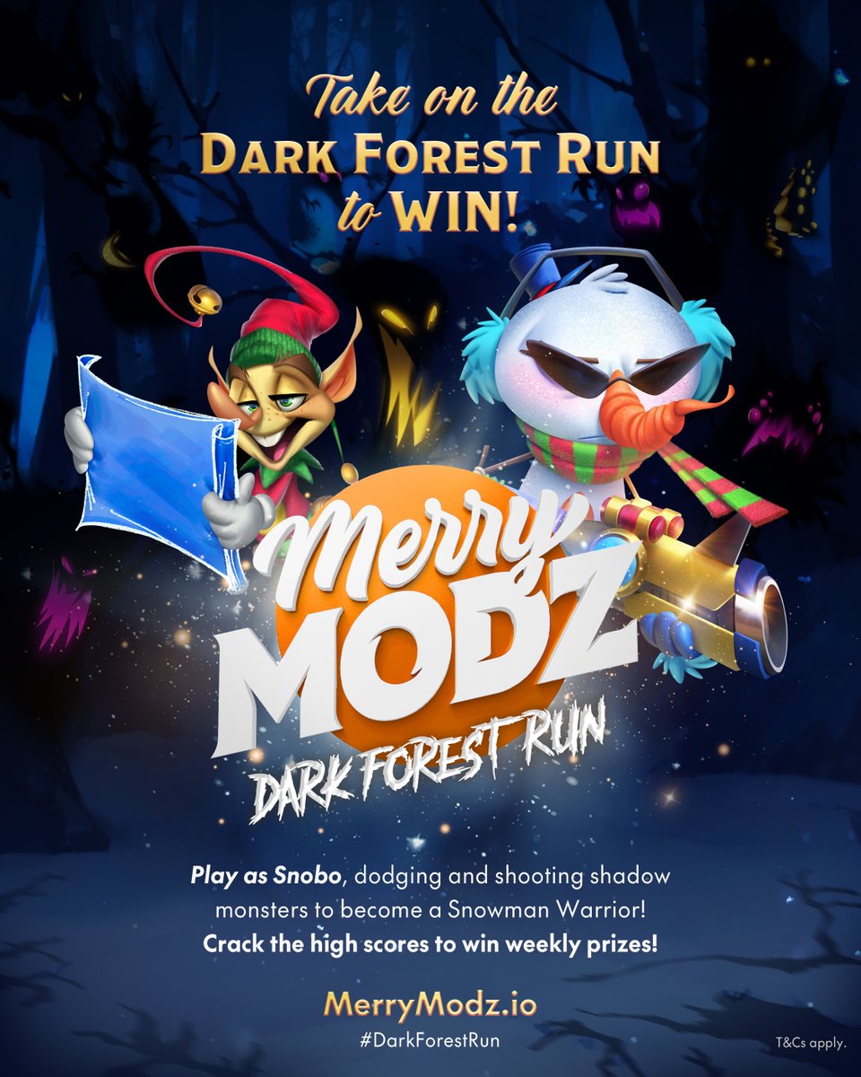Ready to GRAB LIFE BY THE SNOWBALLZ and take on the #DarkForestRun? ❄️❄️

Dodge, shoot and kill shadow monsters, and crack the high score to win weekly prizes! 🎮 🎄

<a href="/herrerabox/">Francisco Herrera</a> <a href="/projectkyzen/">Project Kyzen</a>