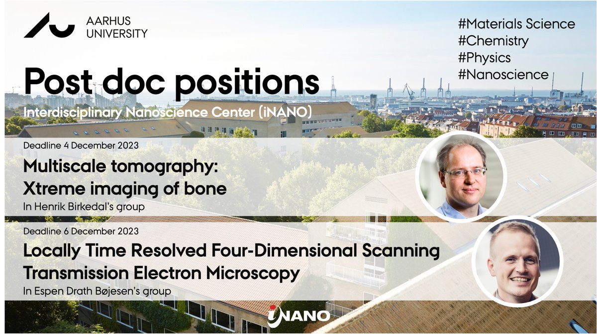 iNANO - Interdisciplinary Nanoscience Center (@inano_aarhusuni) on Twitter photo Join us <a href="/iNANO_AarhusUni/">iNANO - Interdisciplinary Nanoscience Center</a> as postdoctoral researchers:
➡ MULTISCALE TOMOGRAPHY: XTREME IMAGING OF BONE: inano.au.dk/open-positions…
➡ LOCALLY TIME RESOLVED FOUR-DIMENSIONAL SCANNING TRANSMISSION ELECTRON MICROSCOPY: inano.au.dk/open-positions… Join us <a href="/iNANO_AarhusUni/">iNANO - Interdisciplinary Nanoscience Center</a> as postdoctoral researchers:
➡ MULTISCALE TOMOGRAPHY: XTREME IMAGING OF BONE: inano.au.dk/open-positions…
➡ LOCALLY TIME RESOLVED FOUR-DIMENSIONAL SCANNING TRANSMISSION ELECTRON MICROSCOPY: inano.au.dk/open-positions…