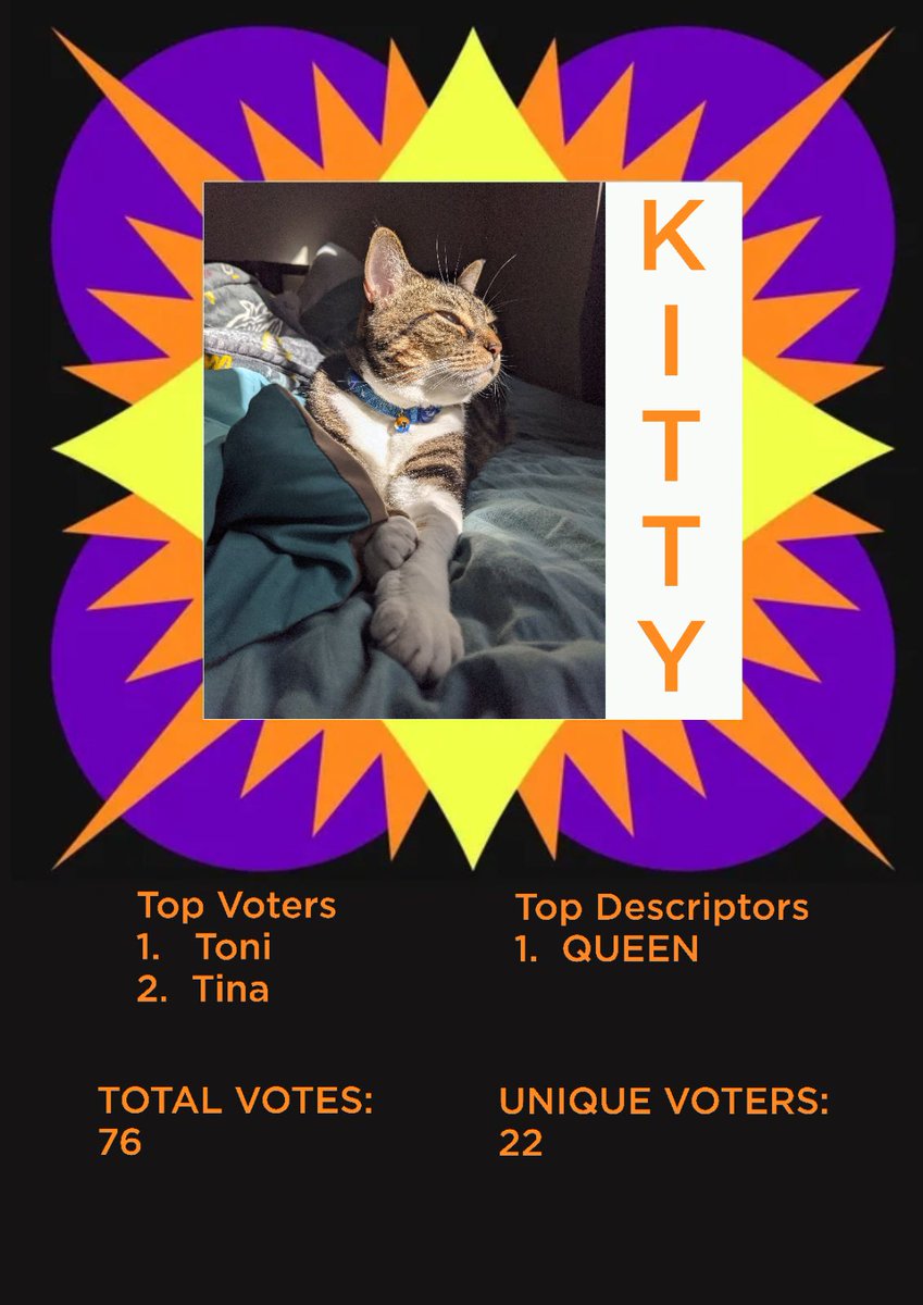 AFloback's tweet photo. Spent my last day in LA before flying off for fieldwork doing this important civic duty. Fuuurriends, I present you with Person-meow-lity 2023 wrapped: https://t.co/3Md2KV6ZzG