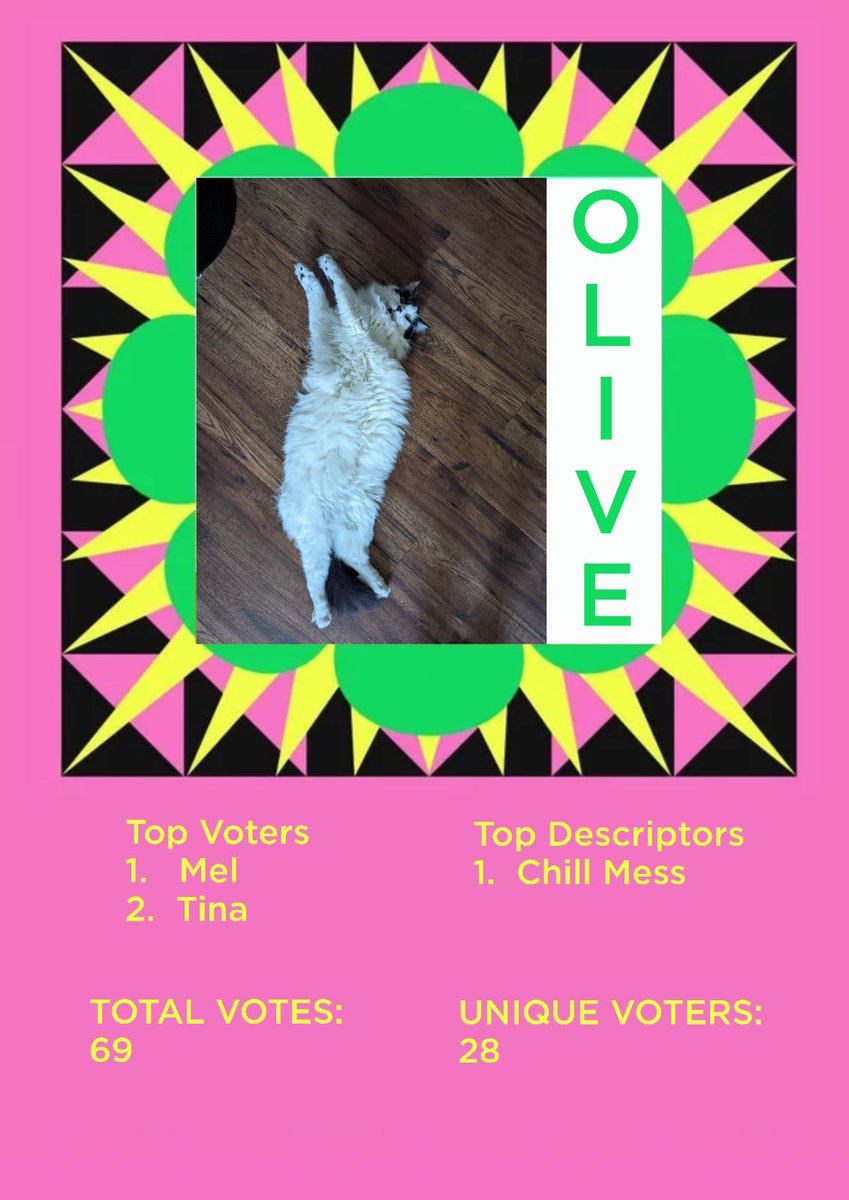AFloback's tweet photo. Spent my last day in LA before flying off for fieldwork doing this important civic duty. Fuuurriends, I present you with Person-meow-lity 2023 wrapped: https://t.co/3Md2KV6ZzG