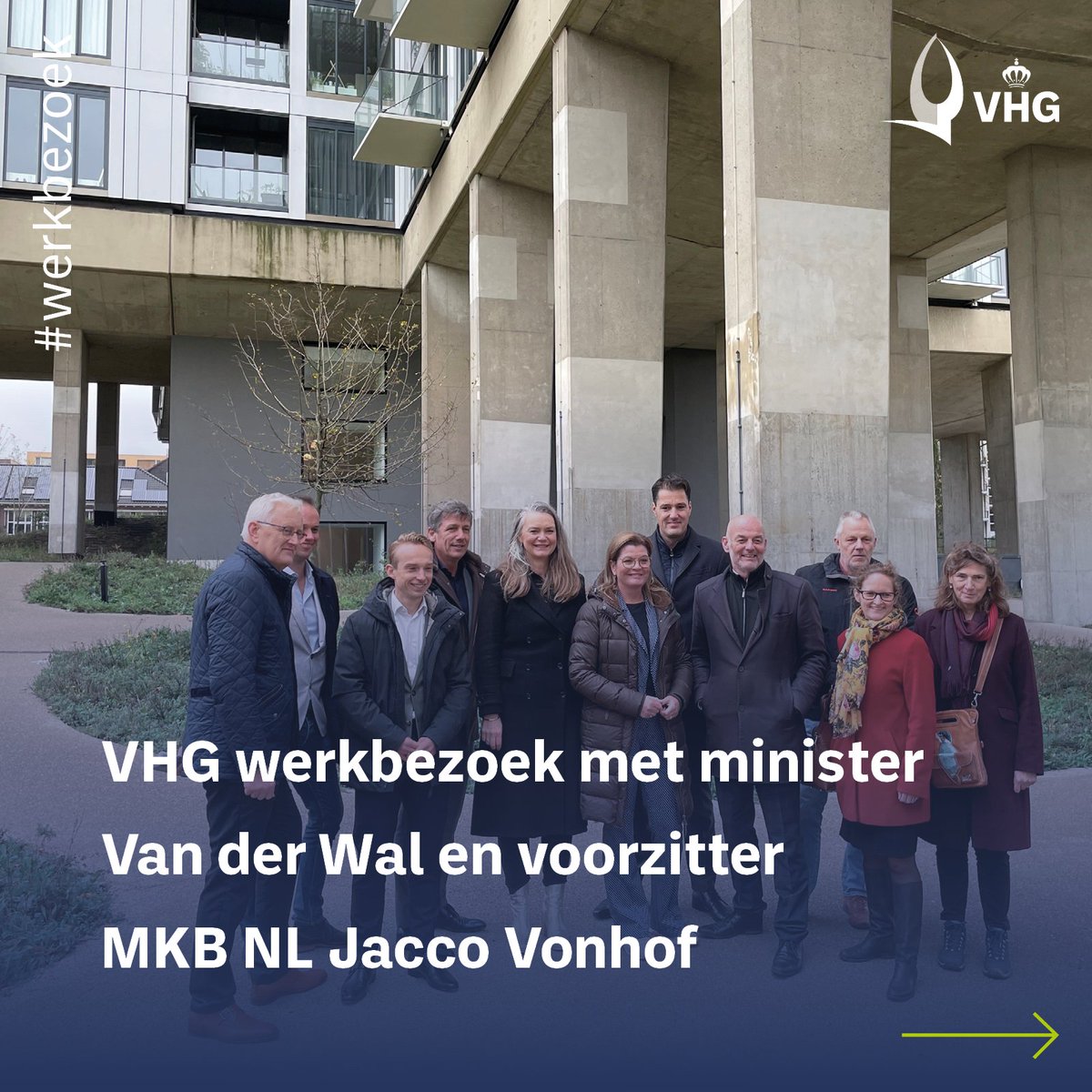 GroenOndernemen's tweet image. Vandaag ontvingen we demissionair minister Christianne van der Wal &amp;amp; MKB Nederland-voorzitter Jacco Vonhof bij High Park in Arnhem. VHG-lid Loohorst en landschapsarchitect Veenenbosenbosch lieten de groene transitie zien met een natuurinclusief park &amp;amp; klimaatadaptief gebouw.