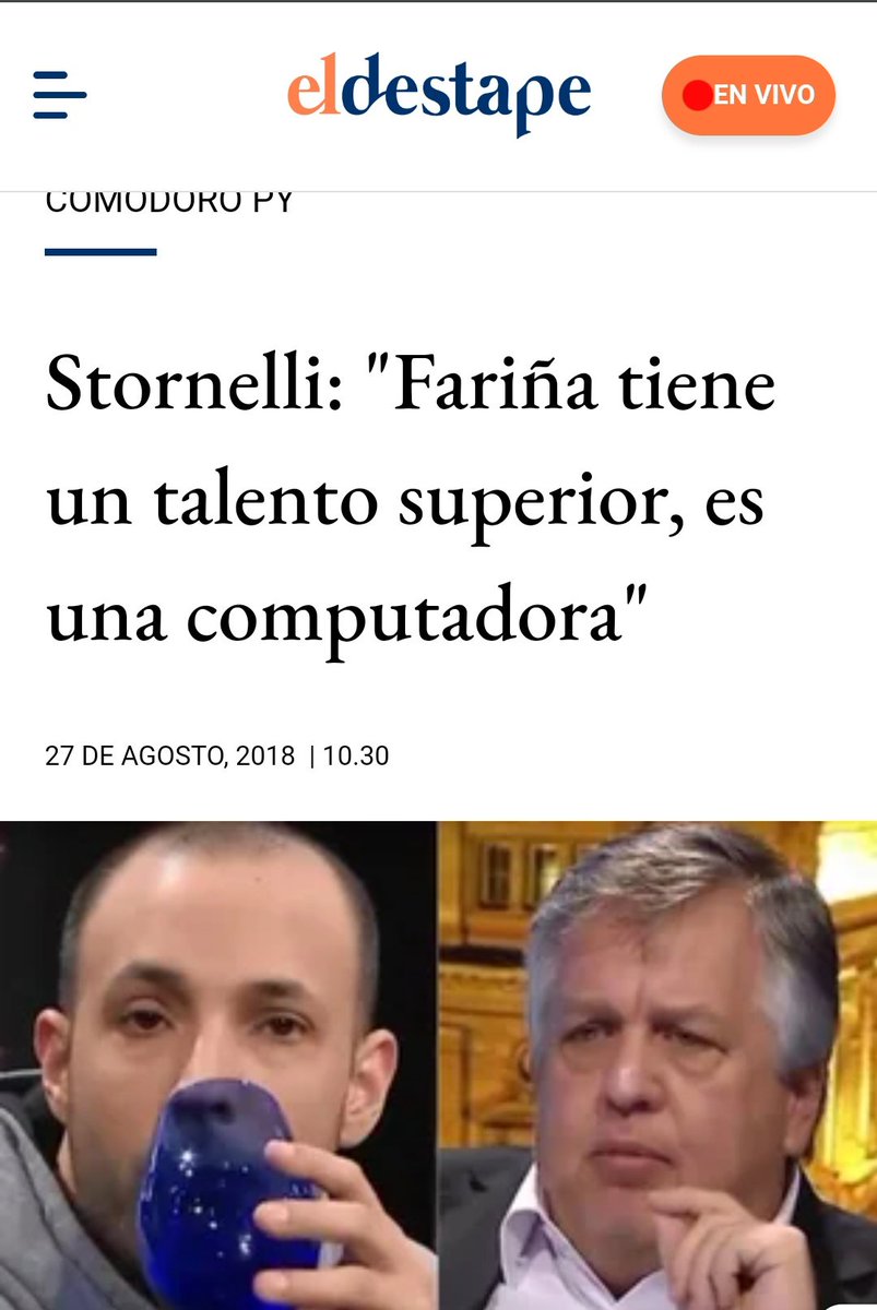 jotaalonso's tweet photo. El testigo arrepentido Leonardo Fariña, usado por Mauricio Macri, el Víctor Frankenstein de Milei, está detenido porque estaba "tomando un café" (eso dijo su abogado de apellido Herrera) en una cueva de Juramento al 1400 donde la PFA y la Aduana encontraron 500 millones de pesos para especular con el dólar blue. 

Se trata de una pesquisa iniciada por el juez del fuero Penal Económico, Pablo Yadarola y es un desprendimiento de la investigación de la Justicia Federal Penal sobre la financiera de Ivo Esteban Rojnica, nieto de un criminal de guerra nazi que operó con el menemato que defienden Milei, Macri y Victoria Villarruel.

Fariña intervino en todas las causas armadas por la mesa judicial macrista contra "los ultra K".  Una de esas causas era la llamada "Ruta del dinero". Curioso: Fariña estuvo preso en Ezeiza hasta 2017 por lavado de dinero. Tiene una tobillera electrónica.  Su domicilio es en un country de Escobar pero estaba en el barrio porteño de Belgrano bajo jurisdicción de la Policía de la Ciudad Autónoma de Buenos Aires, con amigues contando millones de pesos. 
Raro, no? 

Cuando el sujeto Fariña se hizo "arrepentido" por gestión del macrismo firmó un compromiso de no volver a cometer presuntos delitos. Justo ayer estaba en pantalón corto, remera, y tobillera en una cueva que algunas fuentes sospechan que sería suya o de otro misterioso financista con dirección en el Norte del Gran Buenos Aires. 

Fariña estaba rodeado de valijas, bolsos y cajas repletas de dinero. Los bolsos de Fariña. El amigo del fiscal Carlos Stornelli (ver textual del fiscal sobre Fariña en 2018, der.). Todo resulta una tragedia repugnante llena de personajes malos y peores. 

Esto no lo vas a leer ni ver en ningún canal de televisión.  Porque el periodismo se ha convertido en un show dantesco sin contexto ni historia. 

El rey de los planeros en dólares del macrismo, Jorge Lanata, tendrá algo que decir de "La Rosadita" y "los bolsos" de Fariña?

Te la debo.