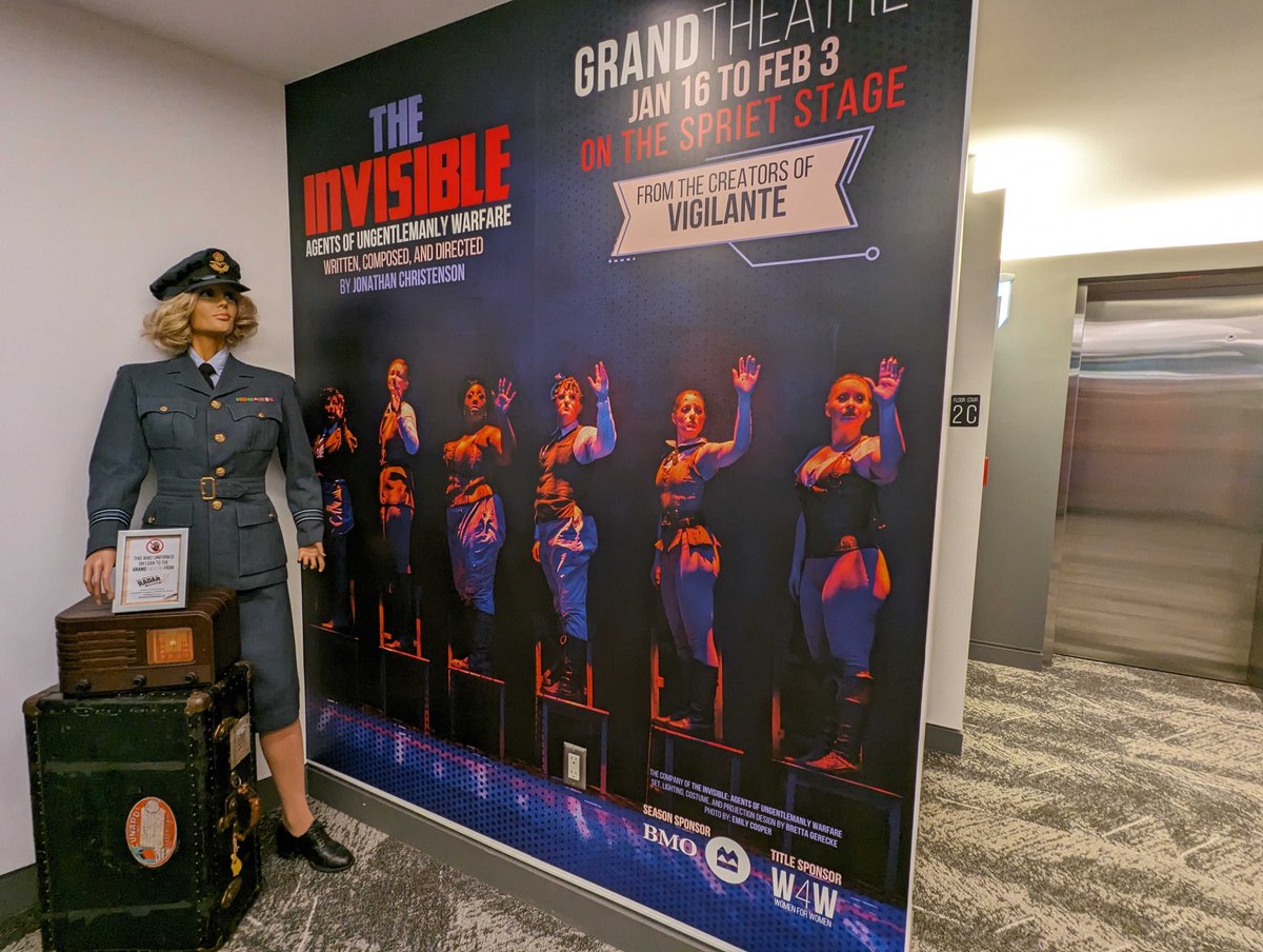 thegrandlondon's tweet photo. Have you seen this genuine WWII artifact showcased at the #GrandTheatre, courtesy of the @secretsofradar ?

Check out this display, and review your history, before joining us in the New Year at THE INVISIBLE: AGENTS OF UNGENTLEMANLY WARFARE!  https://t.co/R6fzQ8Q0KV https://t.co/EeAXuVFvy4