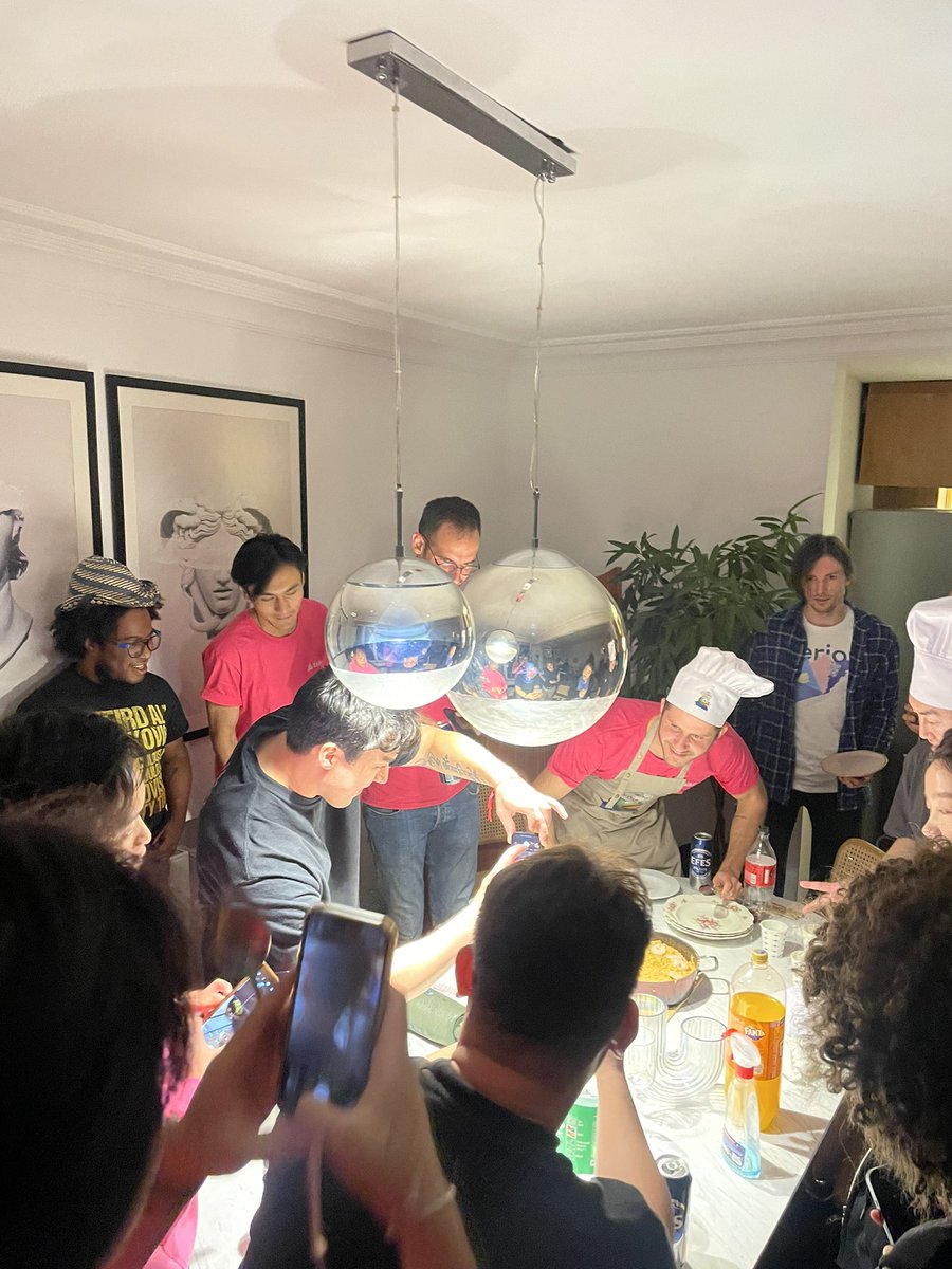 CryptoKitchen23's tweet photo. 👨🍳The main courses were served by chef Chris @Supermooncamp and @Joaquin_Mendes1 from @taikoxyz
The dinner is mixed with Chess
Contest, back-stage story and of course the food to unite the crypto community at Istanbul 🌶️🎶
#CryptoKitchen #LetscookatIstanbul https://t.co/x2D5jzlqp0