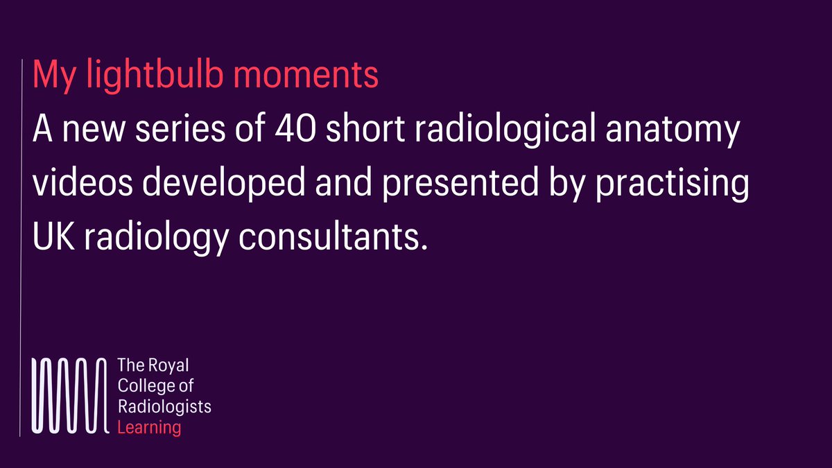 Do you need help preparing for your FRCR anatomy exam? 

My Lightbulb Moments is a radiological anatomy series on the Learning Hub designed to support radiology trainees. 

Login to access the free course: bit.ly/47eHpGA